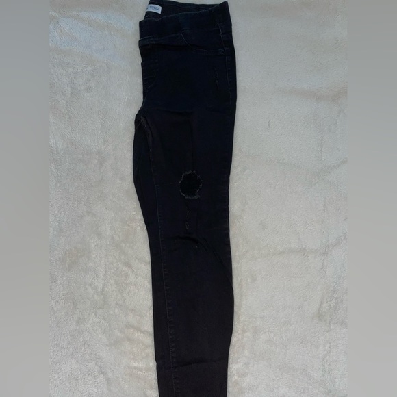 Black distressed jeggings - Picture 1 of 6